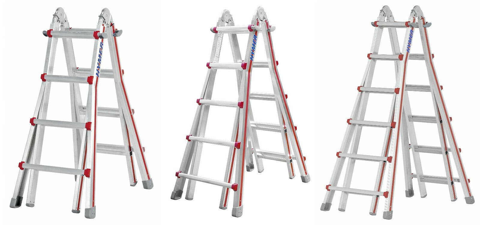 Hymer Alu Teleskopleiter Treppenleiter Anlegeleiter Mehrzweckleiter 4x4