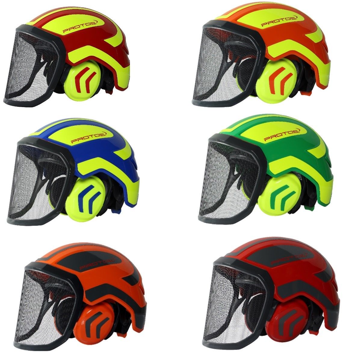 Protos Integral Forest schwarz-rot F39 Pfanner Helm Forsthelm Schutzhelm Forst