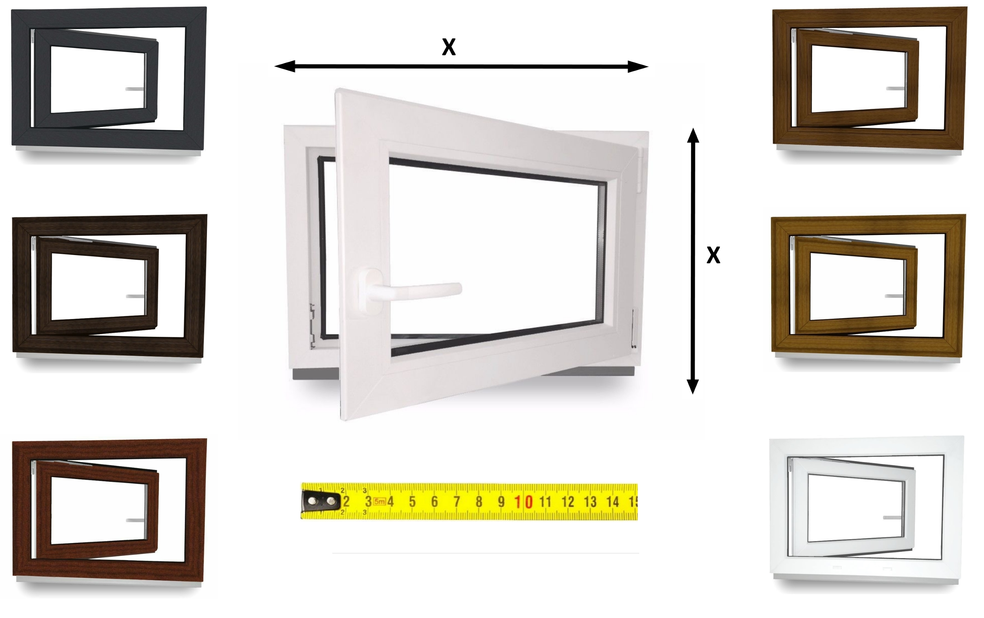 Kellerfenster Kunststoff Fenster nach Maß Wunschmaß Sondermaß Mass
