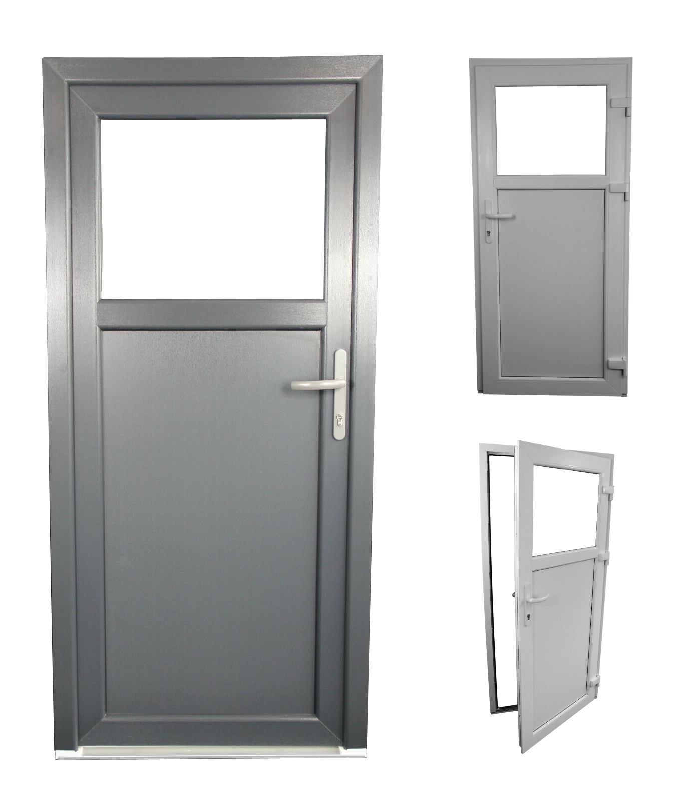 Kunststoff Nebentür Garagen Nebeneingangstür Kellertür anthrazit innen